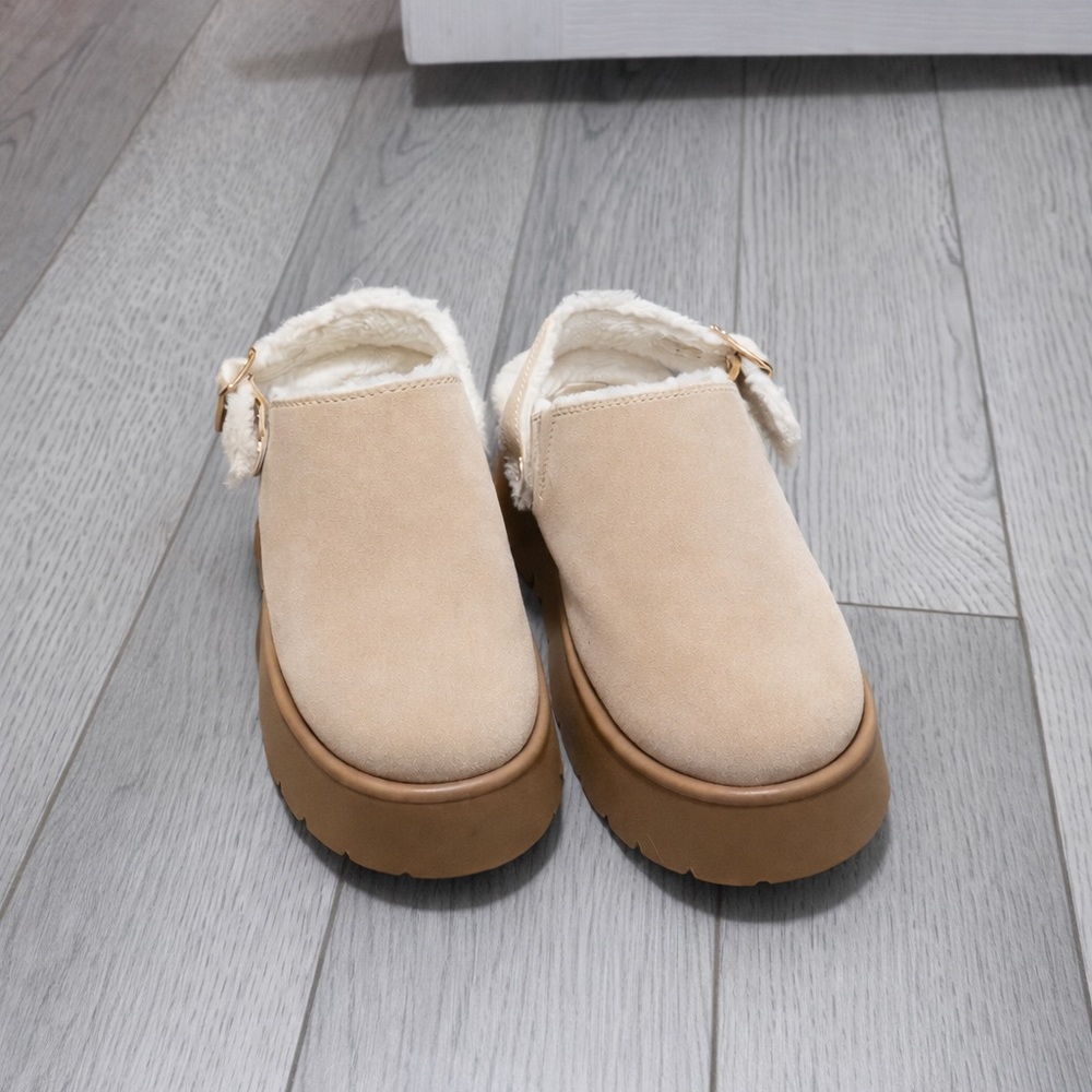 Wild Fable Women's Platform Clog Slippers - Cream